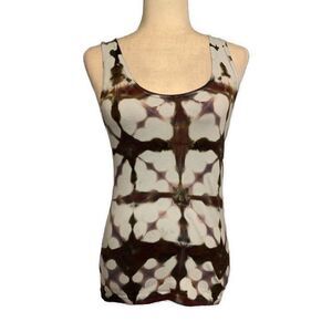 dharma trading company tie dye Purple White Tank Top Medium